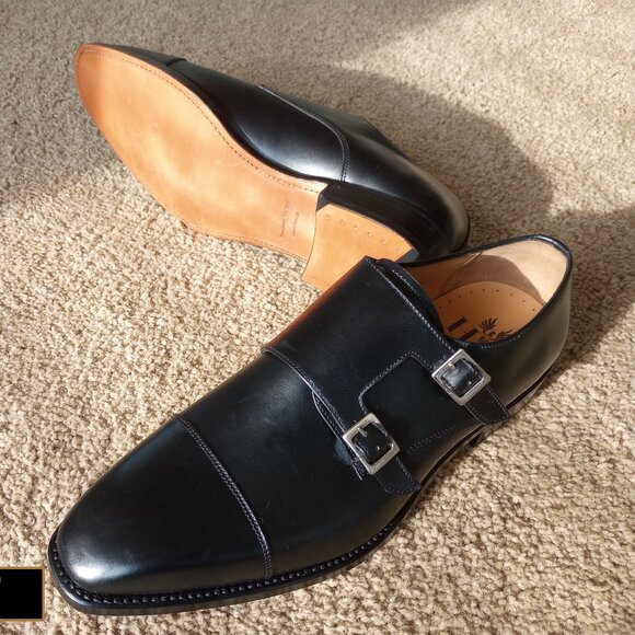 H&H Bootmakers Premium Double Monk Strap–Handmade in Portugal–Size: US 8.5 to 9 - Picture 3 of 5